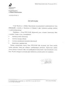Referencja od Urzęd Skarbowego w Mińsku Mazowieckim